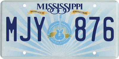 MS license plate MJY876