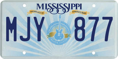 MS license plate MJY877