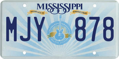 MS license plate MJY878