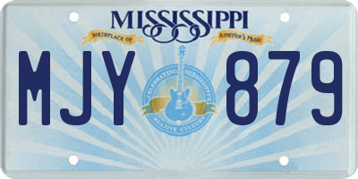 MS license plate MJY879