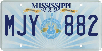 MS license plate MJY882
