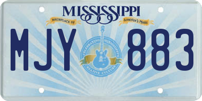 MS license plate MJY883