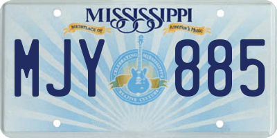 MS license plate MJY885