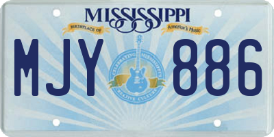 MS license plate MJY886