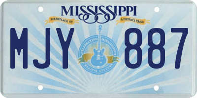 MS license plate MJY887