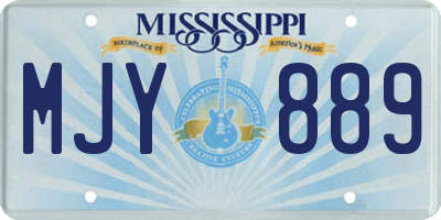 MS license plate MJY889