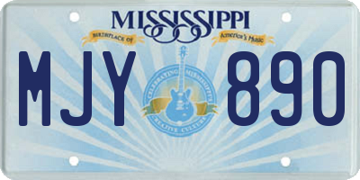 MS license plate MJY890