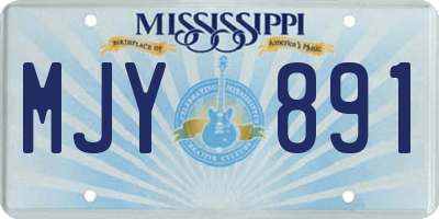 MS license plate MJY891