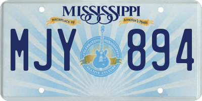 MS license plate MJY894