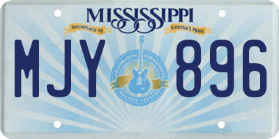 MS license plate MJY896