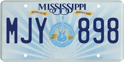 MS license plate MJY898