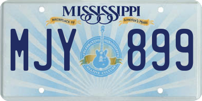 MS license plate MJY899