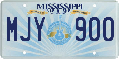 MS license plate MJY900