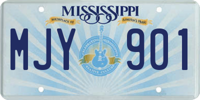 MS license plate MJY901