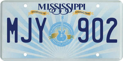MS license plate MJY902