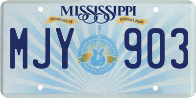MS license plate MJY903