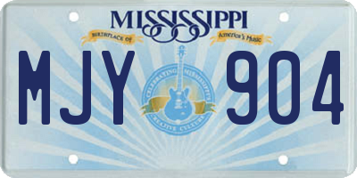 MS license plate MJY904