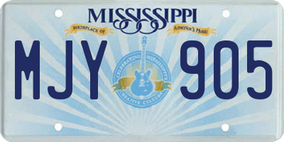 MS license plate MJY905