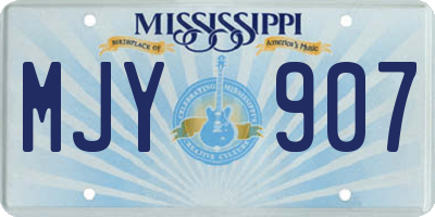 MS license plate MJY907