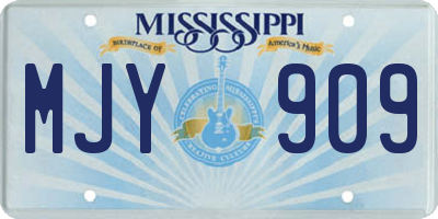 MS license plate MJY909