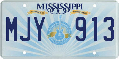 MS license plate MJY913