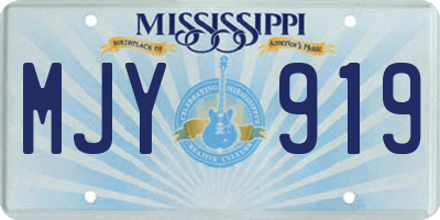 MS license plate MJY919