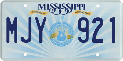 MS license plate MJY921