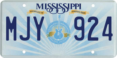 MS license plate MJY924