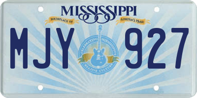 MS license plate MJY927