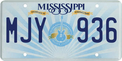 MS license plate MJY936