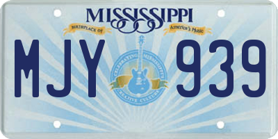 MS license plate MJY939