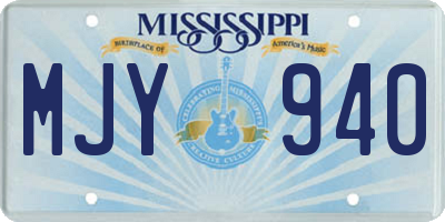 MS license plate MJY940