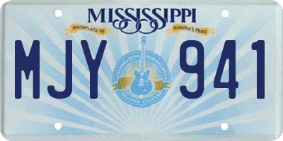 MS license plate MJY941