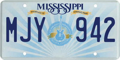 MS license plate MJY942