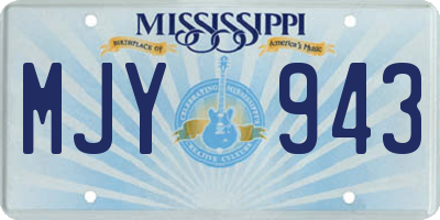 MS license plate MJY943