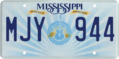 MS license plate MJY944