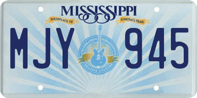 MS license plate MJY945