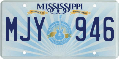 MS license plate MJY946