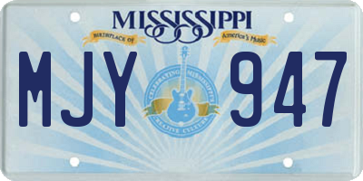 MS license plate MJY947