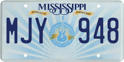 MS license plate MJY948