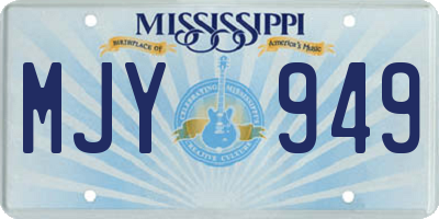 MS license plate MJY949