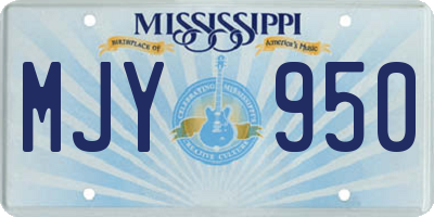MS license plate MJY950