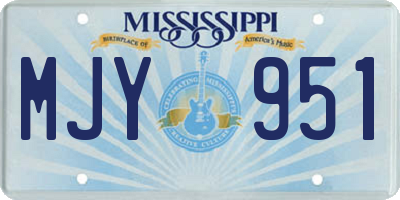 MS license plate MJY951