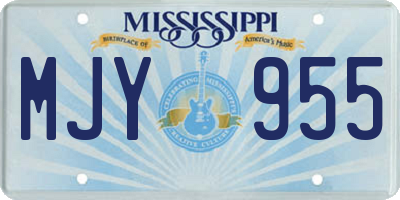 MS license plate MJY955