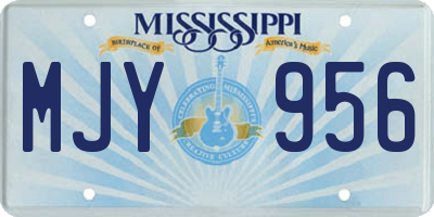 MS license plate MJY956