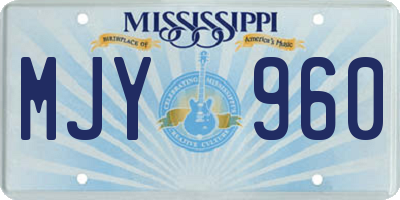 MS license plate MJY960