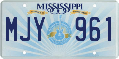 MS license plate MJY961