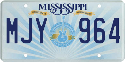MS license plate MJY964
