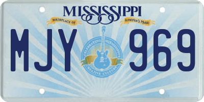 MS license plate MJY969