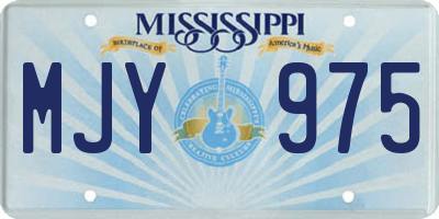 MS license plate MJY975